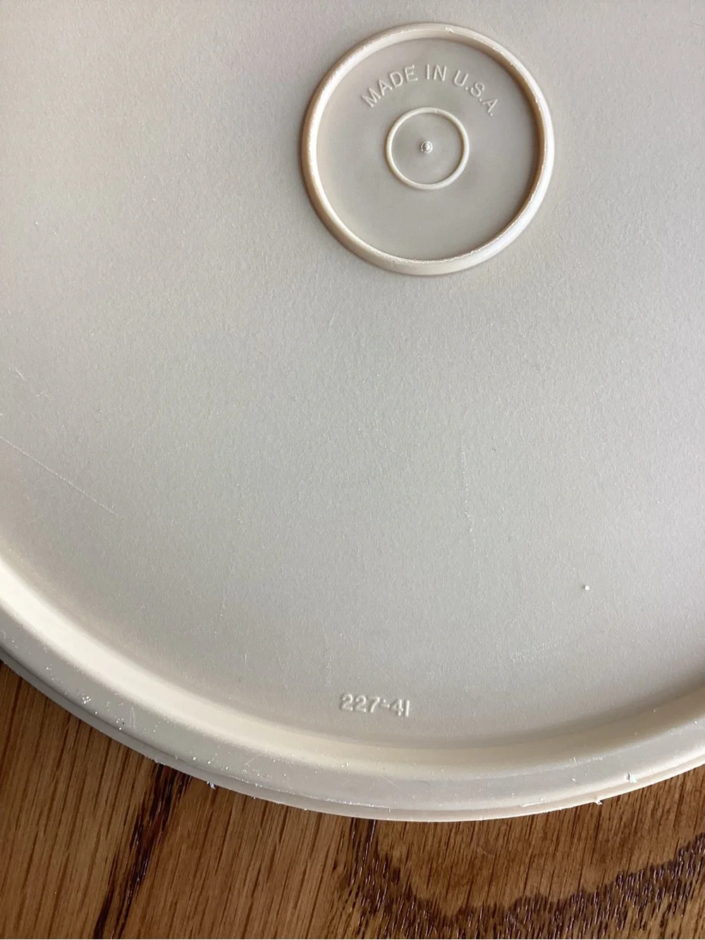 Set of 2 Vintage 1970’s Round Sheer Storage Containers